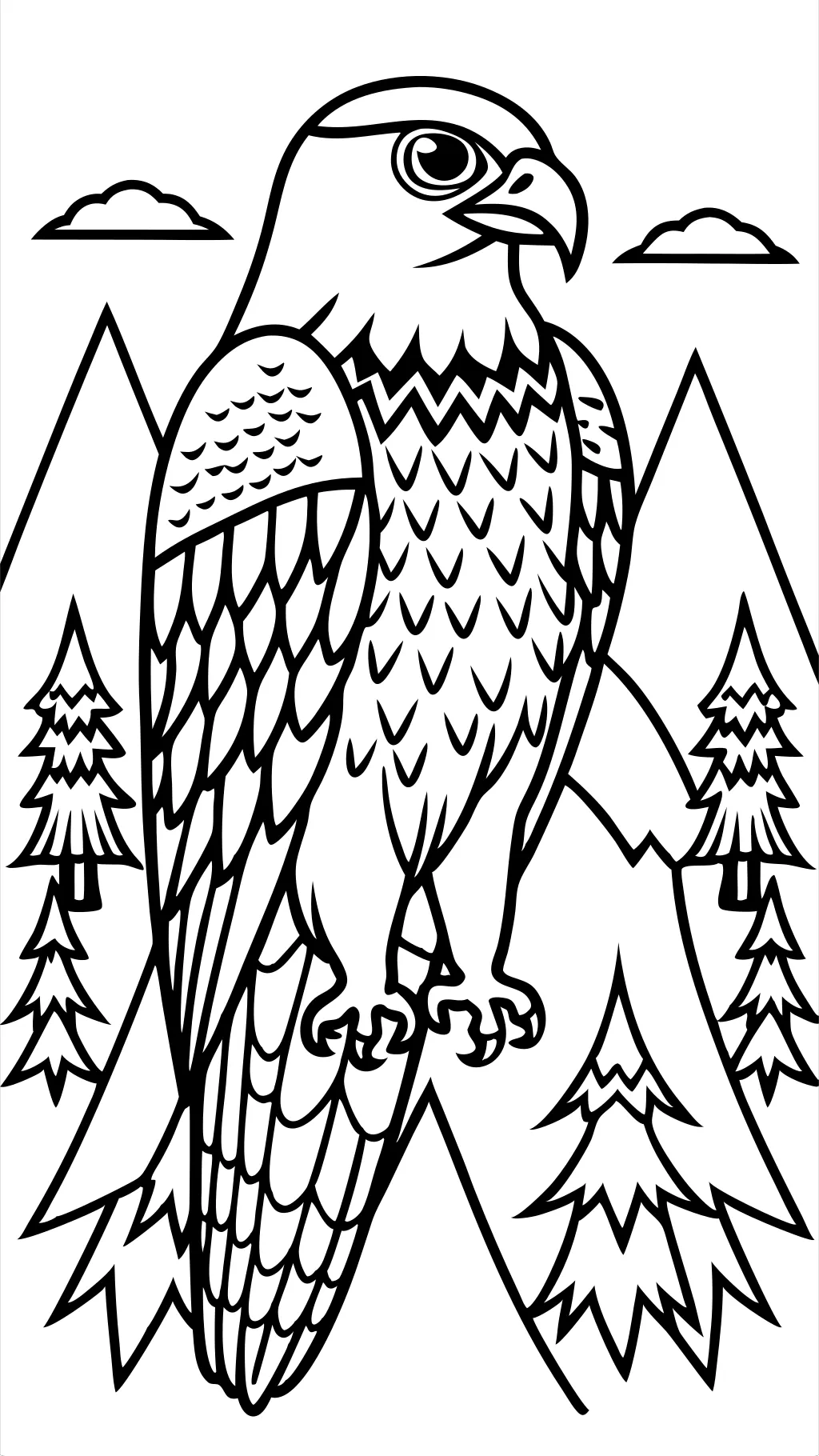 falcon coloring page